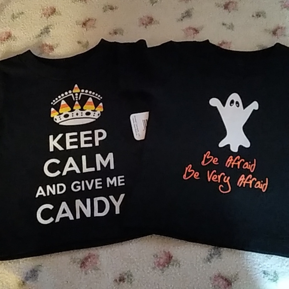Unisex NWT Little Teez 6 month old tee shirt Halloween logos new with tags 2 pk